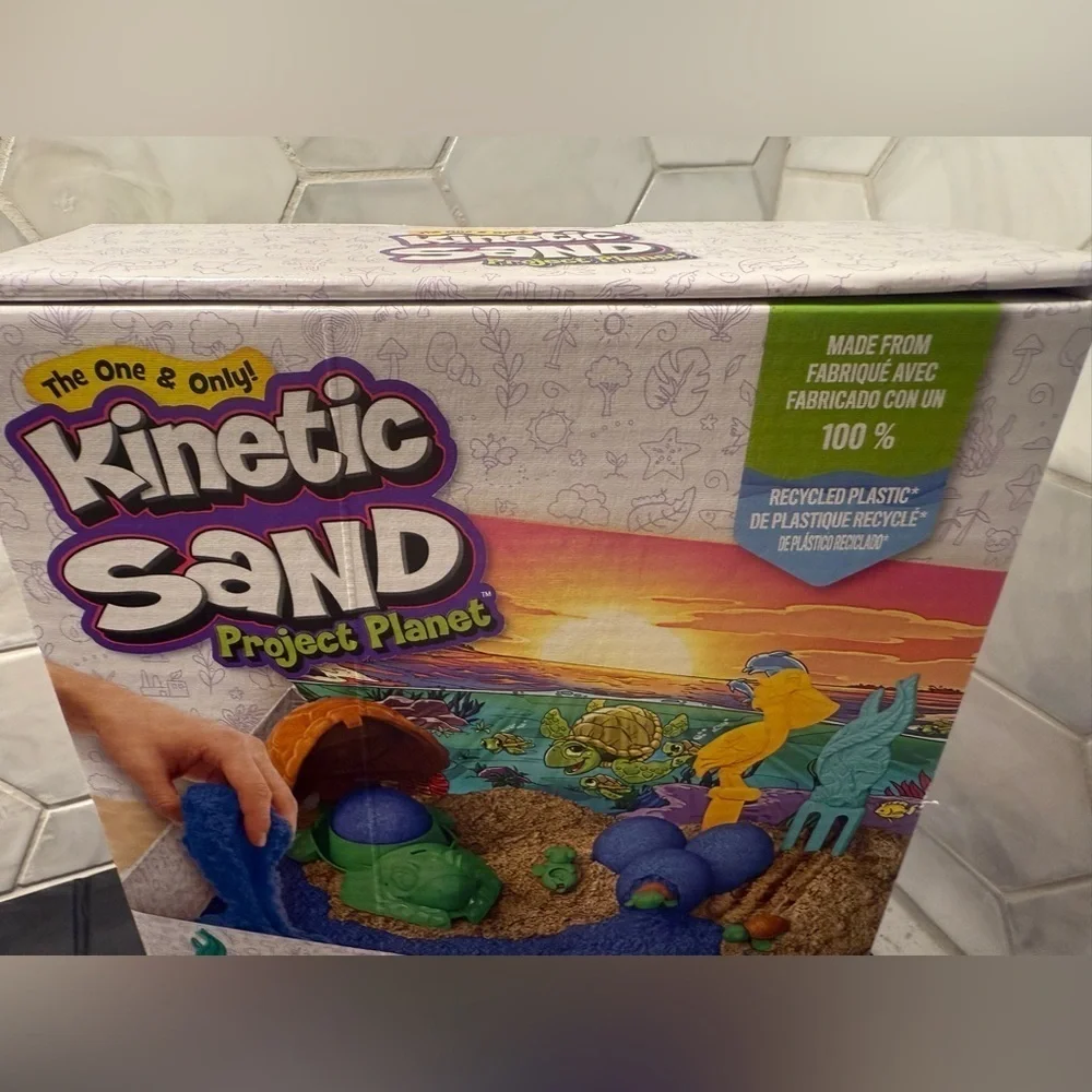Kinetic Sand Project Planet Sea Turtle Beach Set Eco Friendly Fun Learning